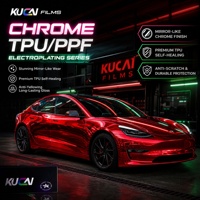 Film Adhésif Vinyle Auto-Réparant TPU PPF Effet Aurore Électroplaqué Rouge pour Voiture – Vente en Gros Usine