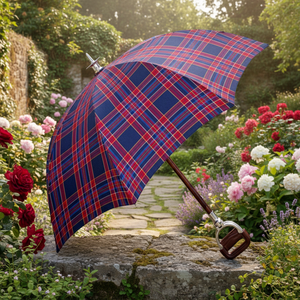 Parapluie manuel classique en bois de fabrication italienne, protection UV, design non rotatif, pour le golf et le camping, diamètre ouvert 140 cm, 8 baleines, 190T - Product Image 2