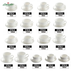 Bán Buôn Đồng Bằng Trắng Espresso Gốm Cốc Cà Phê Và Chiếc Đĩa Đặt Ý Bắc Âu Sứ Latte Trà Cốc Sữa Cho Văn Phòng - Product Image 2