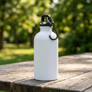 Bouteille de sport en acier inoxydable sans marque de 400 ml, design à paroi simple, clip pour impression par sublimation, certifiée RCS, modèle 100873-1 - Product Image 2