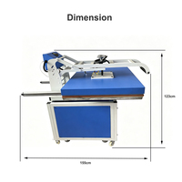 Harga Pabrik Mesin Press Panas Manual Format Besar 80x100cm untuk Pencetakan Garmen Kaos Tekstil Plancha Sublimasi