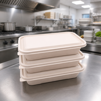 Boîte de rangement pour nouilles en plastique PP de qualité alimentaire, écologique, rectangulaire, réutilisable, avec couvercle, pour la cuisine, le restaurant, l'emballage alimentaire