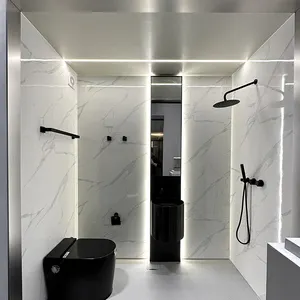 Индивидуальная полная ванная комната, интегрированная душевая комната, интегрированные ванные комнаты, все в одной сборной ванной комнате с туалетом и раковиной