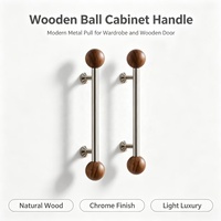 Poignée de meuble en bois, bouton de tiroir en acier inoxydable, quincaillerie moderne pour armoire, cuisine et porte de placard
