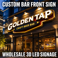 Enseigne personnalisée en lettres 3D lumineuses à LED, étanche IP65, pour extérieur, devanture de magasin, bar, brasserie, salle de brassage