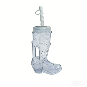 Gobelets jetables en <span class=keywords><strong>plastique</strong></span> de 24 oz en forme de botte de cowboy pour bière, <span class=keywords><strong>avec</strong></span> <span class=keywords><strong>paille</strong></span> et couvercle, personnalisables <span class=keywords><strong>avec</strong></span> logo, pour boissons de fête - Product Image 3