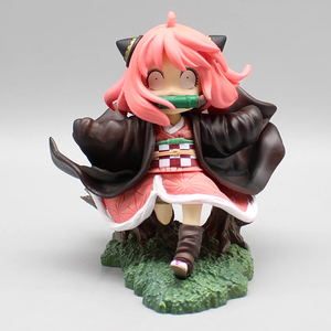 Demon Slayer Kimetsu No Yaiba Anya Forger Cos Kamado Tanjirou Anime PVC figura juguete 12cm - Product Image 2