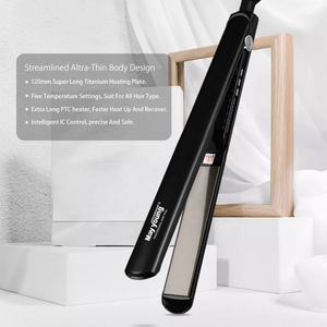Stock 1 "professionnel Super mince corps extra longues plaques de titane fer à lisser les cheveux fer plat - Product Image 3