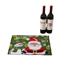 Napperon de noël de dessin animé, décorations de noël, tapis de Table isolant, arbre de noël, robe