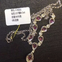 Bijoux en pierres précieuses 18k, or saoudien, afrique du sud, vrai diamant, 3,8 carats, pendentif rouge, non chauffant, naturel