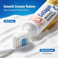 Dentifrice au collagène chimique blanchissant saveur menthe pour dents sensibles, soin de l'émail, protection contre les caries, haleine fraîche, usage domestique adulte
