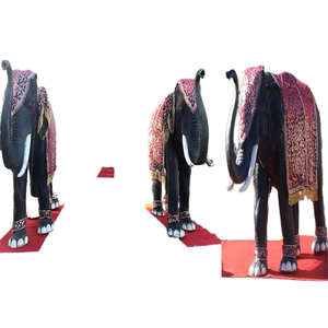 Escultura de elefante de boda real para entrada, decoración de boda de tamaño real, estatua de elefante, escultura de elefante FRP Natural, decoración del Reino Unido - Product Image 1