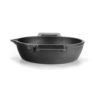 Sartén Redonda Pequeña de Hierro Fundido Precurada con Asas Dobles en Forma de Lazo - Product Image 2