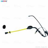 Micrófono de diadema con condensador omnidireccional, resistente al agua, con clasificación IP, para opciones de enchufe ULX SLX QLX TA4F G3 G4 de 3,5 mm TA3