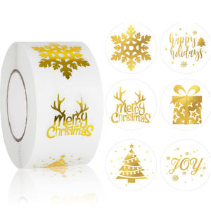 Giá rẻ tùy chỉnh in ấn quà tặng trong suốt Logo Vòng Giáng sinh <span class=keywords><strong>sticker</strong></span> tự dính không thấm nước rõ ràng chai rượu vang Nhãn dán nhãn - Product Image 4