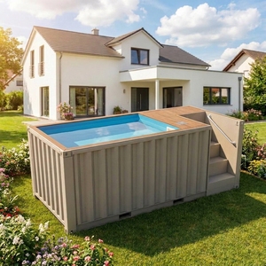 Petite <span class=keywords><strong>piscine</strong></span> conteneurisée <span class=keywords><strong>pour</strong></span> la cour familiale |   <span class=keywords><strong>Piscine</strong></span> <span class=keywords><strong>hors</strong></span> <span class=keywords><strong>sol</strong></span> avec <span class=keywords><strong>escalier</strong></span> intégré |   Sûr |   Plug & Play |   Certifié ISO - Product Image 1