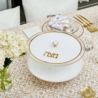 RAY YI Maßgefertigte Großhandels-Judaica-Honigschale aus Acryl in Zylinderform für Rosch Haschana
