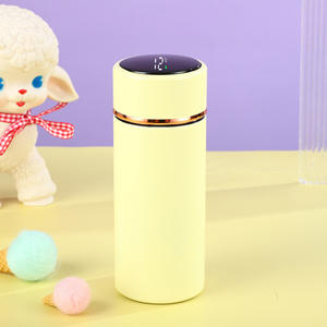 280ml portátil 304 doble pared de acero inoxidable bolsillo botella de <span class=keywords><strong>agua</strong></span> café taza térmica <span class=keywords><strong>con</strong></span> tapa de pantalla de temperatura - Product Image 5