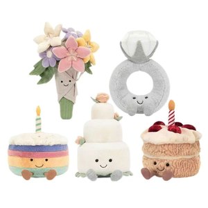 Muñeca de Peluche Jellycat Fun Hand Bouquet, Linda Muñeca de Peluche con Forma de Hamburguesa y Pastel, Flor Artificial, Regalos para Niñas - Product Image 3