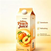 Suikerarme Probiotische Fruitdrank Romige Zachte Smaak Gele Perzik Lactobacillus Drank voor Supermarkt
