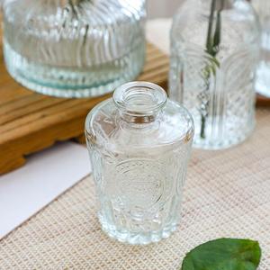 Modern Elegant Luxury Transparent Ribbed Bud <strong>Small</strong> Mini <strong>Flower</strong> Floral Soda Lime Glass Tabletop <strong>Vase</strong> Home Wedding Office Decor - Product Image 3