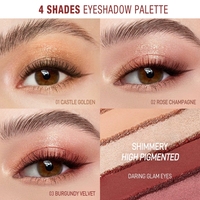 Fabricant Texture fine et lisse Palette d'ombres à paupières à 4 nuances hautement pigmentées Palette d'ombres à paupières de luxe aux couleurs riches