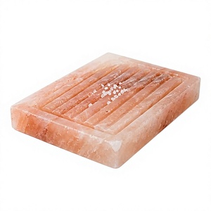 Bloque de Sal Rosa del Himalaya Rectangular con Ranuras, Hecho a Mano, Duradero, Placa para Cocinar, Grado Alimenticio, para Asar a la Parrilla, Servir, Proveedor OEM - Product Image 2