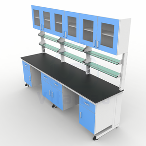 Mesa de Laboratorio Económica Moderna con Marco en H para Escuela, Universidad, Comercial, Banco de Trabajo de Laboratorio con Marco de Acero, Patas Ajustables, Laboratorio de Farmacia, Epoxi - Product Image 1