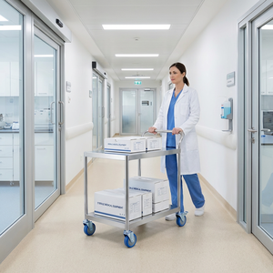 <span class=keywords><strong>Chariot</strong></span> à main pliable en acier inoxydable ATS, capacité 330 lb, pour entrepôt et bureau – Offre spéciale - Product Image 3