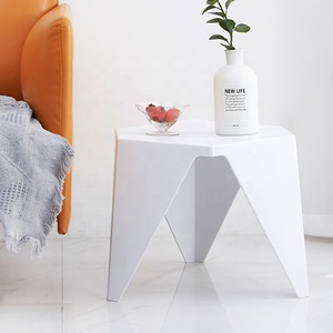 Morezhome de diseño moderno <span class=keywords><strong>hexagonal</strong></span> lado mesas de plástico para salas de - Product Image 6