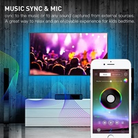 Décoration murale de fond de télévision de Noël 1M 2M 3M, contrôle par application intelligente pour smartphone, lumières arrière, bande LED USB 5V, rétroéclairage, lumière rétroéclairée