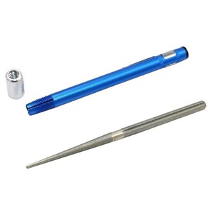Mini stylo d'affûtage portable en diamant pour hameçons de pêche, outil d'extérieur bleu de 124mm - Product Image 3