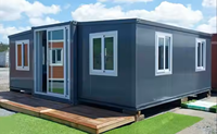 20ft Faltbare Erweiterbare Container-Villa 4 Schlafzimmer Feuerfestes Modulares Vorgefertigtes Wohnhaus Vorgefertigtes Modulares Haus