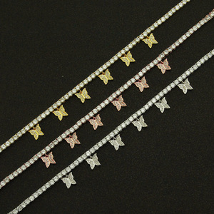Hip Hop Copper Micro-inlaid Zircon Single Row Tennis Chain Necklace Tanjing Fashion Lijing Necklace - Product Image 3