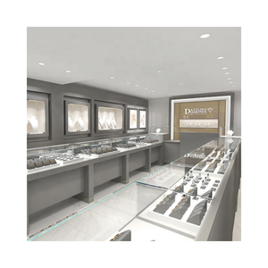 Comptoir de vente au détail en acier inoxydable pour centre commercial, vitrine de bijouterie en verre, rangement étanche et robuste - Product Image 5