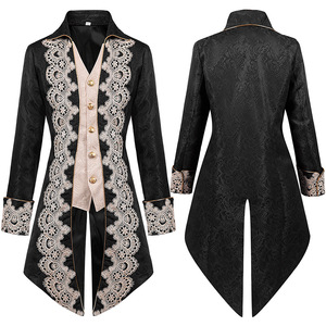 Chaqueta victoriana gótica Steampunk para hombre, abrigo Vintage Medieval, uniforme, <span class=keywords><strong>disfraz</strong></span> renacentista - Product Image 3