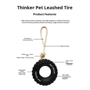 Best Bite-Resistant Rubber Tire Border Shepherd Zähne Schleifen Reinigung Beißen Large Breed Dog Toys - Product Image 5