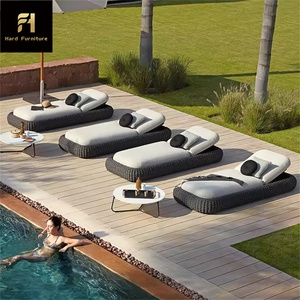 Chaise longue moderne haut de gamme en métal Mobilier de jardin de loisirs de plein air pour <span class=keywords><strong>piscine</strong></span> Villa-Chaise longue haut de gamme pour les loisirs de plein air - Product Image 6