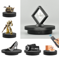 Plateau Tournant de Photographie 3 en 1 à 360 Degrés, Support d'Affichage Rotatif Motorisé Électrique pour Présentation de Bijoux et Produits