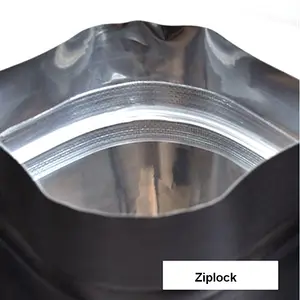 Bolsas ziplock biodegradables con logotipo personalizado, papel de aluminio negro de pvc, resellable, mate, doypack mylar, 100%