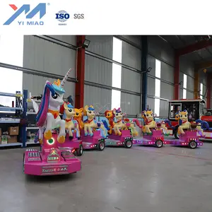 Yimiao Pretpark Mini Express Kids Rit Toeristische Kinderen Rijden Indoor Elektrische Ongebaande Trein Prijs Voor Verkoop