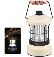 Lanterne de camping LED rétro vintage, rechargeable par USB, étanche IP44, lumière portable pour tente, voyage, utilisation en extérieur, lampe de camping