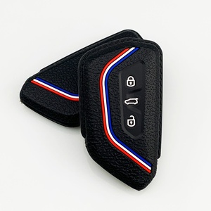Funda de silicona en relieve para llave de coche, funda inteligente para llave sin llave con tira de <span class=keywords><strong>3</strong></span> colores para VW <span class=keywords><strong>Volkswagen</strong></span> Golf 8 - Product Image 5