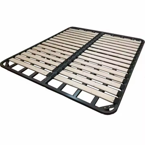 El marco de la cama de acero y madera para el hogar se puede plegar, reforzar y engrosar con un marco de dragón - Product Image 1