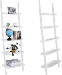 5 livello <span class=keywords><strong>di</strong></span> Legno Cremagliera Della Parete, MDF Display Scaletta Libreria, Superficie Liscia Pendente Mensola Unità con Spazi <span class=keywords><strong>di</strong></span> Stoccaggio <span class=keywords><strong>Di</strong></span> Grandi Dimensioni - Product Image 1