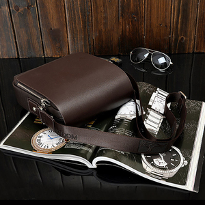 Élégant et de Qualité Designer PU Cuir Imperméable Porte-Documents d'Affaires Petit Carré Sac Messager à Bandoulière pour Hommes - Product Image 4