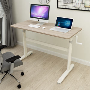 Meja berdiri Manual, <span class=keywords><strong>Crank</strong></span> tangan portabel Manual dapat disesuaikan kayu Modern meja komputer untuk ruang belajar tugas berat furnitur portabel - Product Image 2