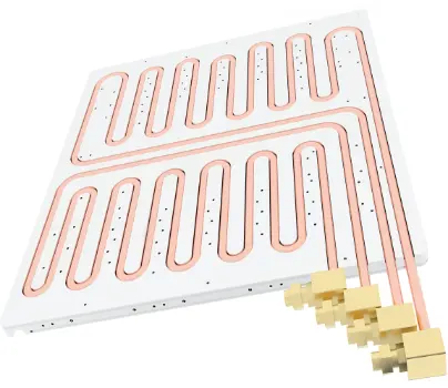 800Mm Koperen Koelplaat Koude Plaat Koeling Met Koperen Pijp Vloeibare Koude Plaat Heatsinks