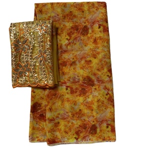 Lisami New arrivals On Sale phong cách 2yard Net + 5yard Swiss cotton mềm mại và ánh sáng Rayon mềm Voile bông vải ren - Product Image 1