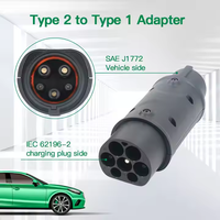 Nouvel adaptateur de charge pour véhicule électrique en thermoplastique de type 2 à type 1, 16A/32A, prise standard 380V pour voitures électriques